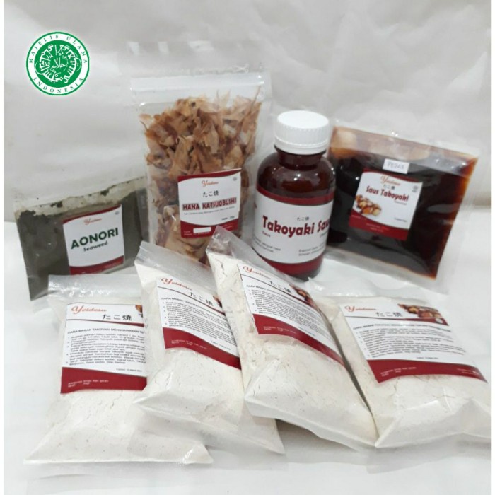 

cs01477 Jual Bahan Takoyaki Lengkap Keluarga, Isi: Tepung , Katsuobushi, Saus Da01D100