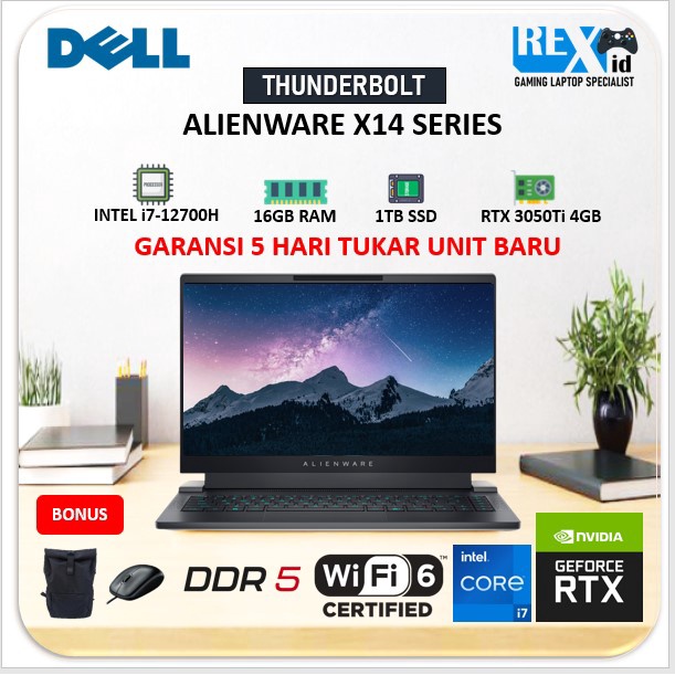 ALIENWARE X14 RTX 3050Ti i7 12700H 1TB SSD THUNDERBOLT