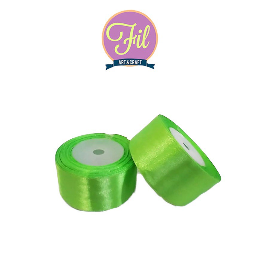 

Pita Satin Hijau Stabilo / Pita Lebaran / Pita Satin 1.5 inch