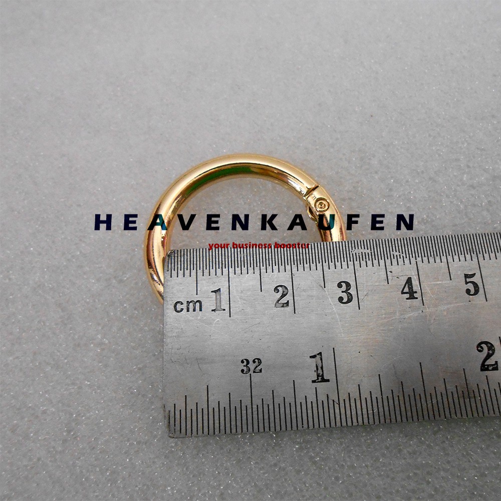 Ring Bulat Buka - Tutup Diameter Lubang 2,5 cm Gold Muda Tebal 4 mm