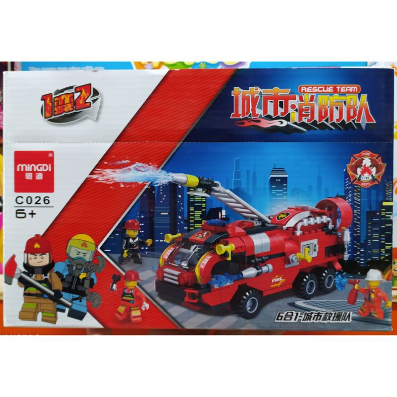 Mainan Lego Fire Rescue Team 6in 1