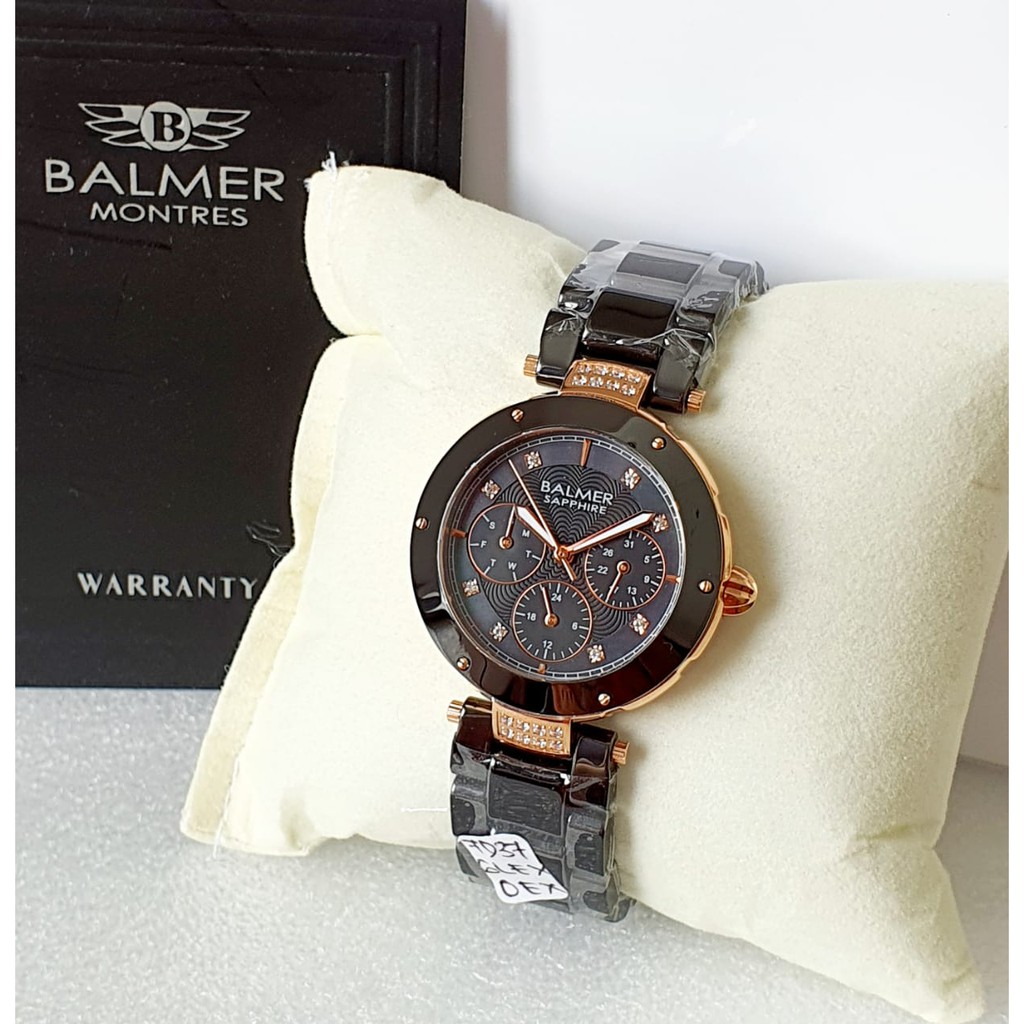 JAM TANGAN KERAMIK WANITA ORIGINAL BALMER 7937 CHRONOGRAPH