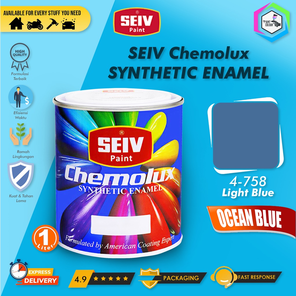 CAT BESI KAYU SEIV CHEMOLUX SUPER 4-758 Light Blue