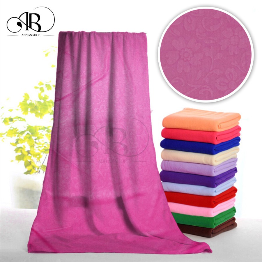 Handuk Embos Polos (COD)- Handuk Besar - Handuk VIOLET