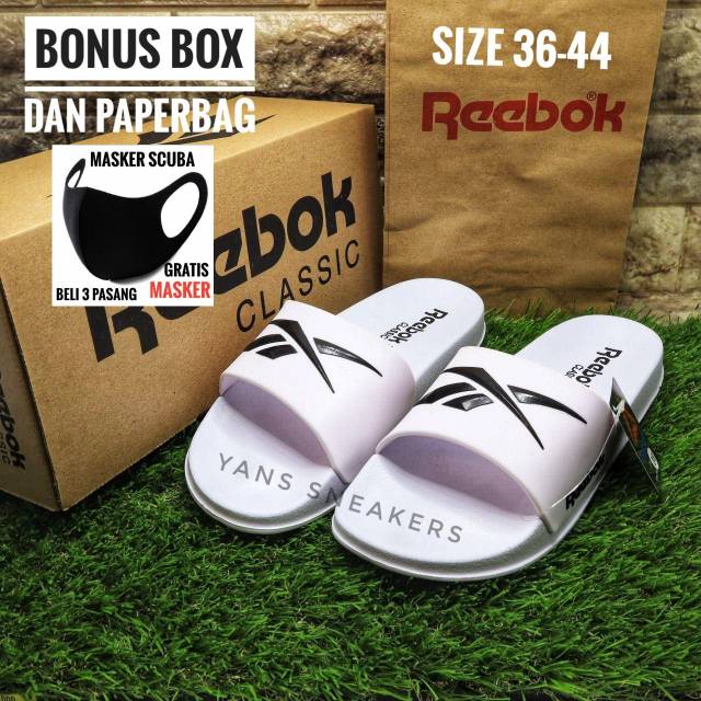  SANDAL  REEBOK  CEWEK COWOK SLIDE SENDAL PRIA WANITA  SLOP 