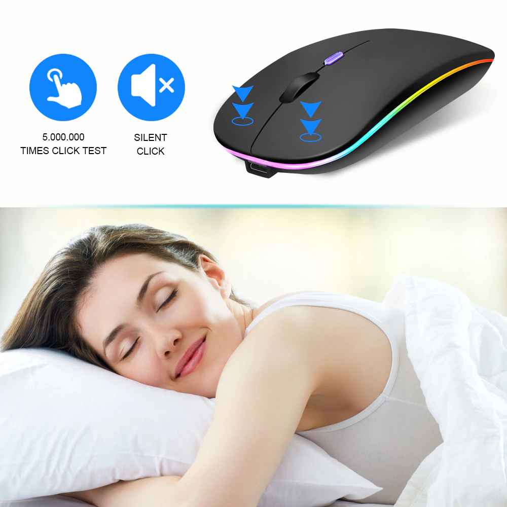 iMICE E-1300 1600 DPI 4 Buttons Recharge Bluetooth 2.4G Wireless Mouse