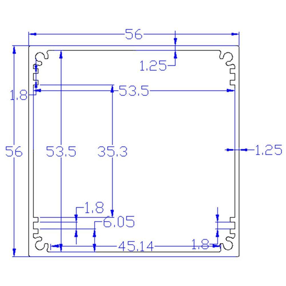 CHOOKYY Circuit Board Shell Aluminium Shielding Box 100*56*56mm Kotak Proyek Elektronik