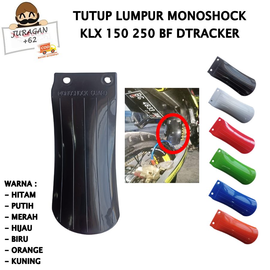 COVER TUTUP PENAHAN LUMPUR SHOCKBREAKER MONOSHOCK KLX 150 250 DTRACKER D TRACKER MONO SHOCK SHOCK BREAKER