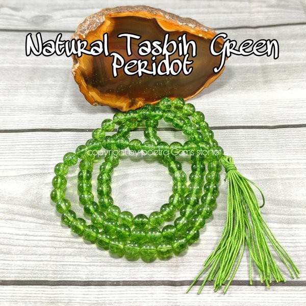 Tasbih Natural Batu Alam Green Peridot Termurah