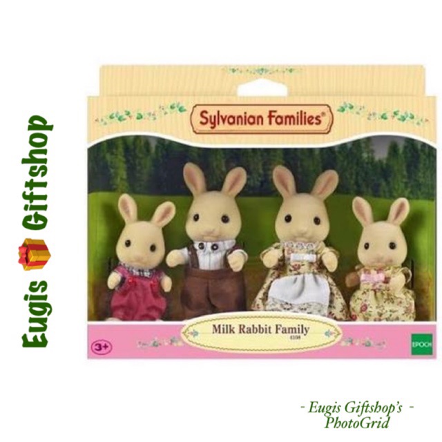 Sylvanian Families Rare - Milk Rabbit Family