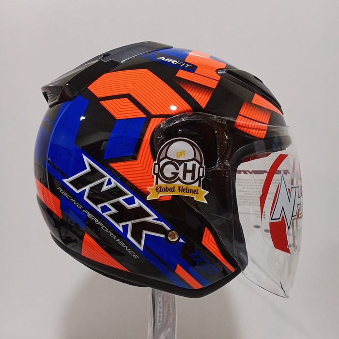 HELM NHK R6 CUBE MOTIF BLACK BLUE RED