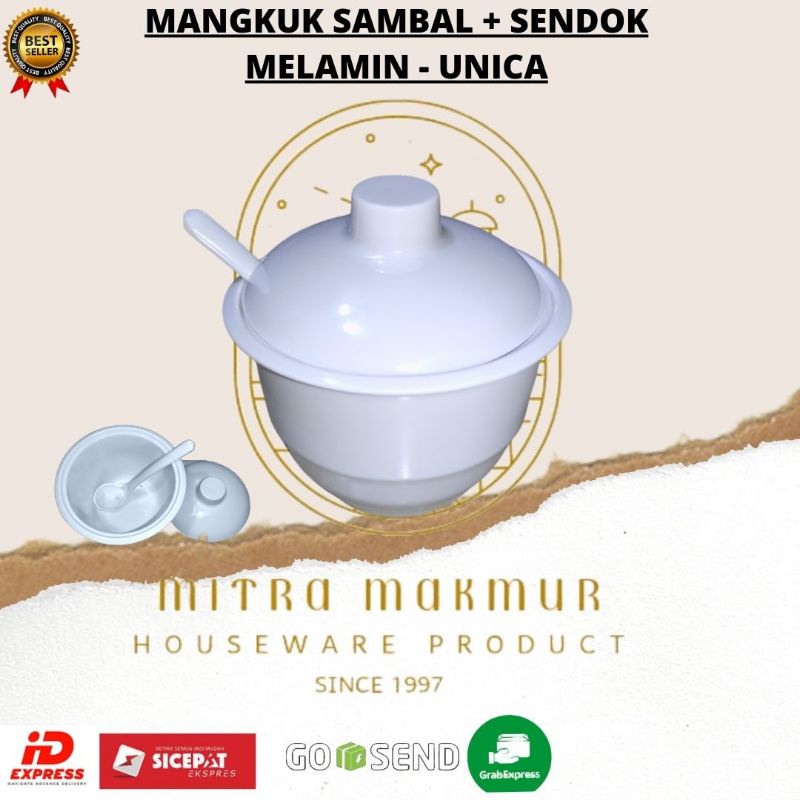 SALE!! UNICA - MANGKOK/MANGKUK SAMBEL + SENDOK MELAMIN