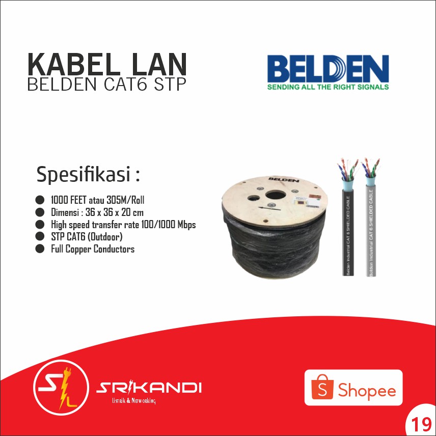 BELDEN STP OUTDOOR  CAT 6@305