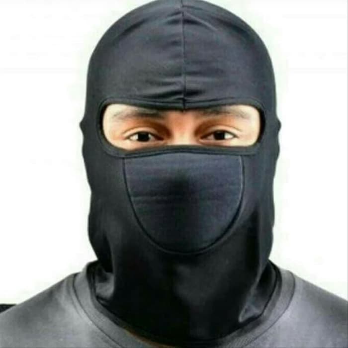 Siaga Corona | Balaclava | Masker Biker's Ninja Full Face BLACK LUBAY