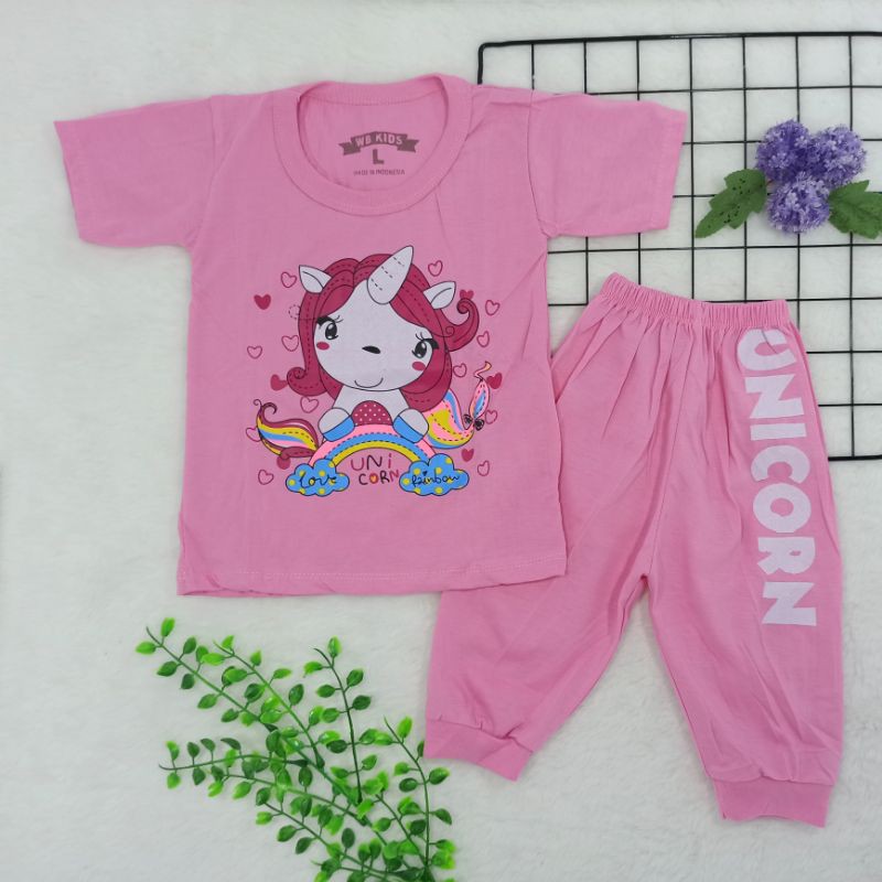 [Ss-1047] Pakaian Anak Perempuan Size 1-3tahun, Baju Kaos Anak, Baju Bermain, Setelan Anak Karakter