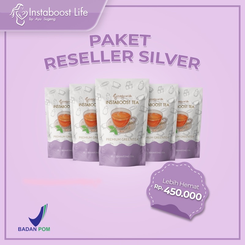 PAKET RESELLER SILVER 5 pcs Instaboost Tea Detox 15 days