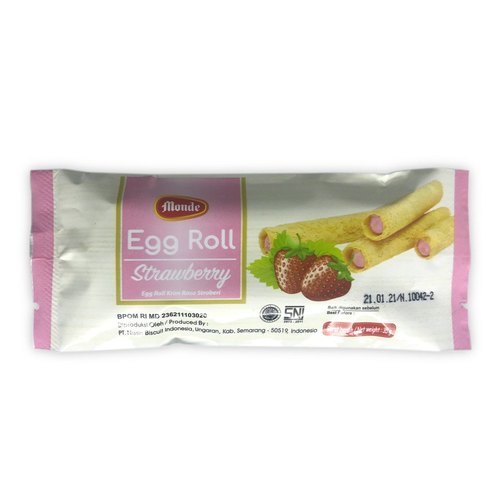 

Monde Egg Roll Strawberry 10 x 35gr