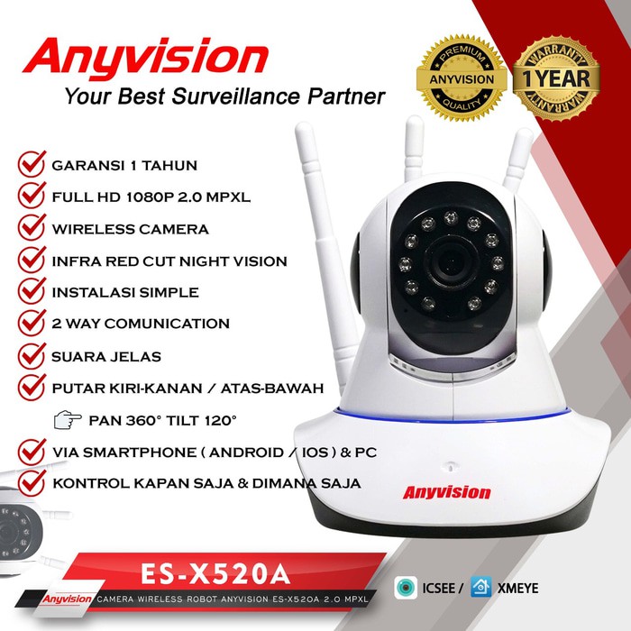 IP CAMERA ROBOT KAMERA CCTV WIFI ANYVISION