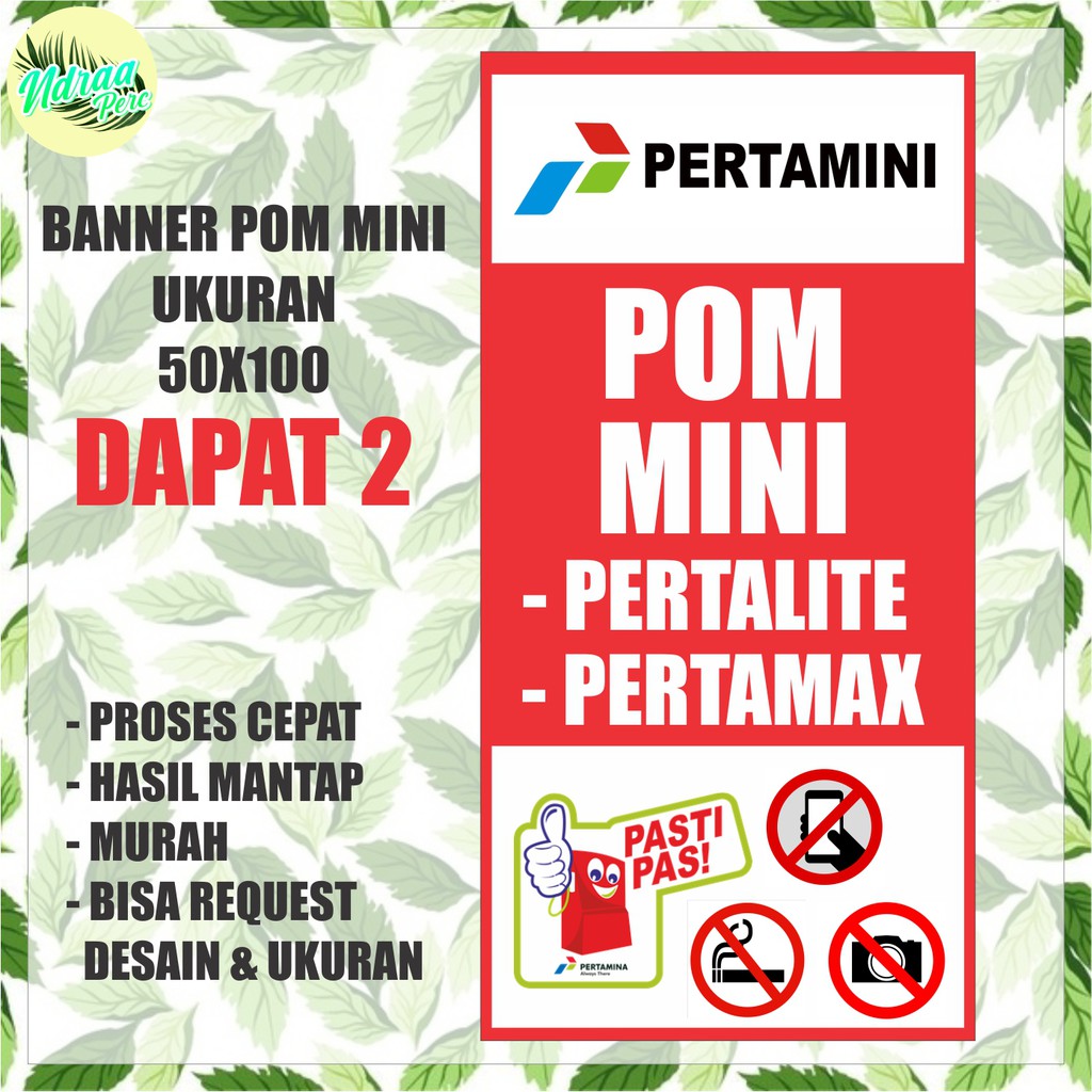 Banner Pom Mini Ukuran 50X100 Dapat 2