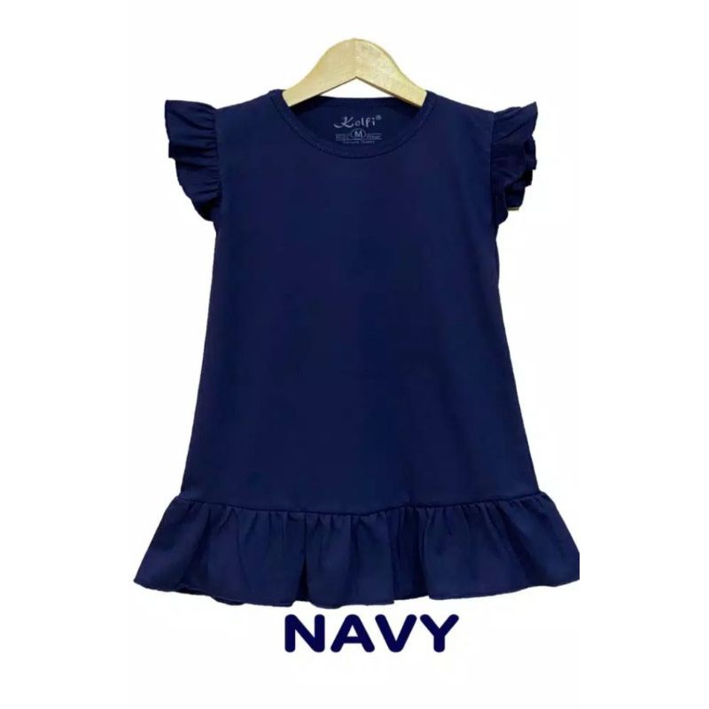 Dress ruffle pelangi anak 2-8 tahun