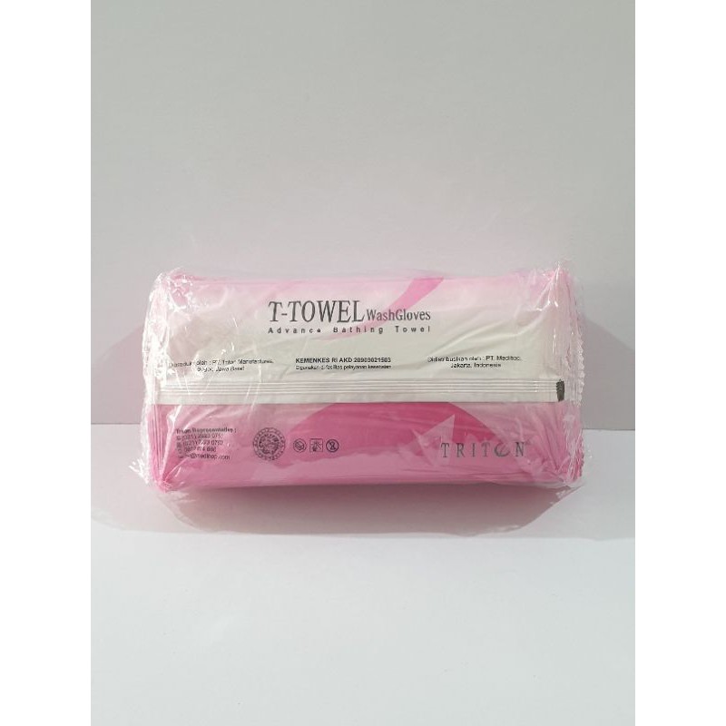 T Towel Wash Gloves Tissue isi 20 Pcs 15 x 25 Cm / Washlap Handuk Waslap