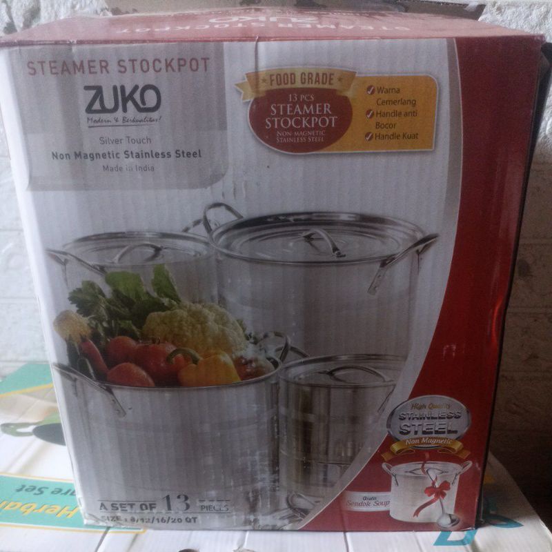 stock pot stainless zuko