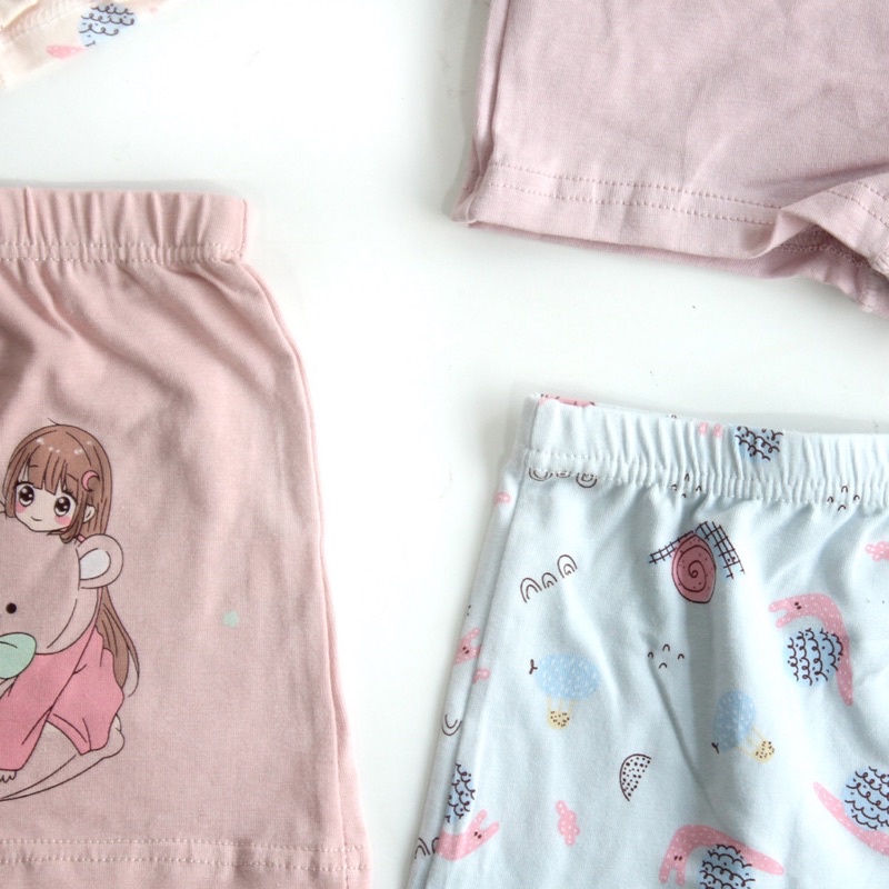 SET Celana Dalam Anak Perempuan Isi 4 pcs FREE Ziplock Pouch Boxer Anak Perempuan Bahan Katun Import Premium Celana Dalam Boxer Anak Murah dan Lucu