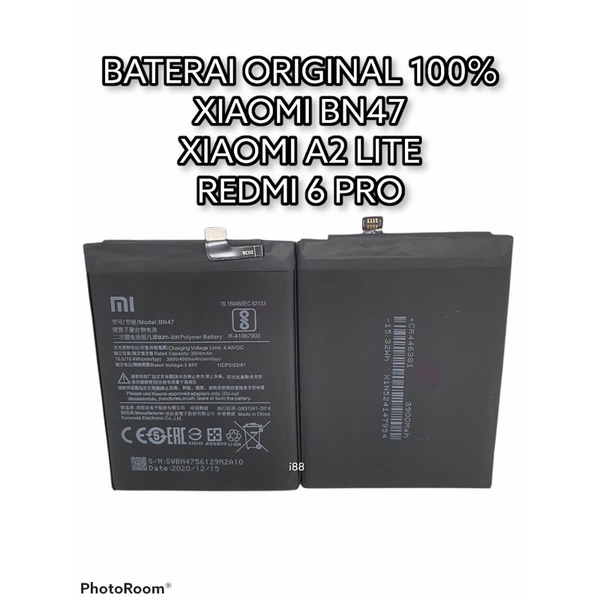 baterai xiaomi redmi 6pro MiA2 A2lite baterai xiaomi original BN-47