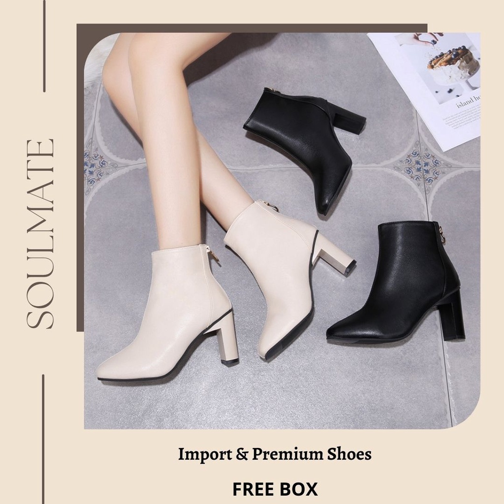 SOULMATE SM-009 Sepatu Boots Wanita Fashion Import Premium Quality