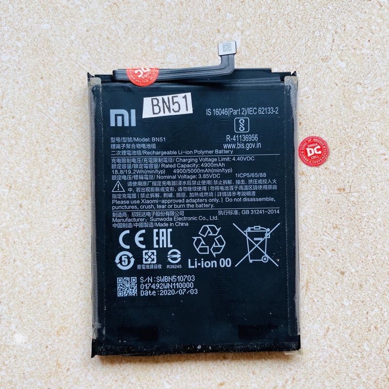 ORIGINAL COPOTAN BATERAI XIOAMI BN51