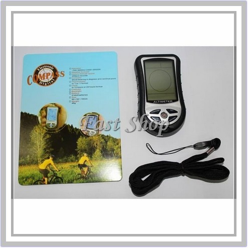 Kompas 8 in1 LCD Digital Altimeter Barometer Thermo Weather Forecasts