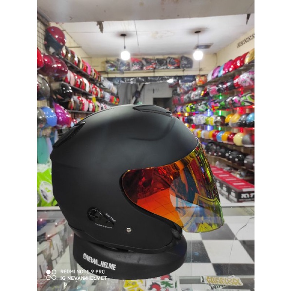 KYT KYOTO HITAM DOFF PAKET GANTENG ORIGINAL