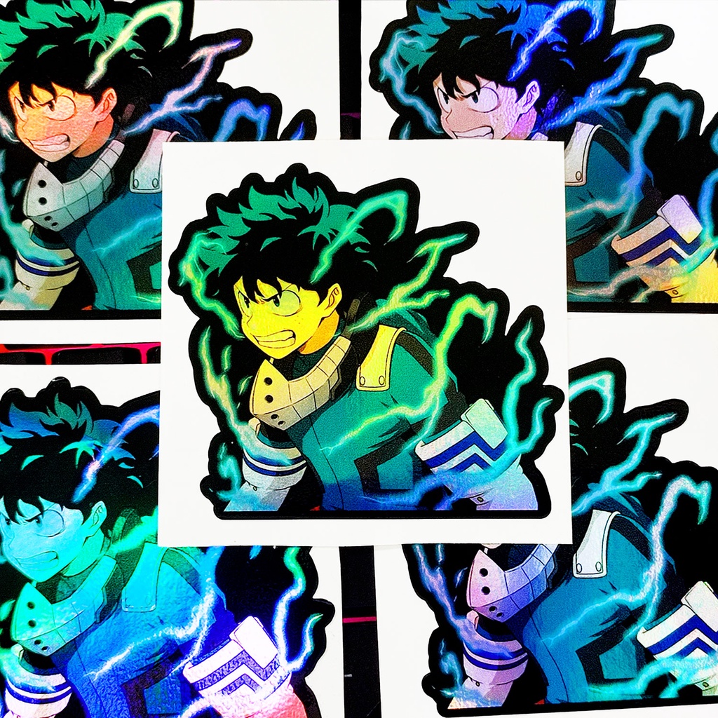 STICKER STIKER HOLOGRAM ANIME - DEKU BOKU NO HERO AKADEMIA  - STIKER ANIME HOLOGRAM