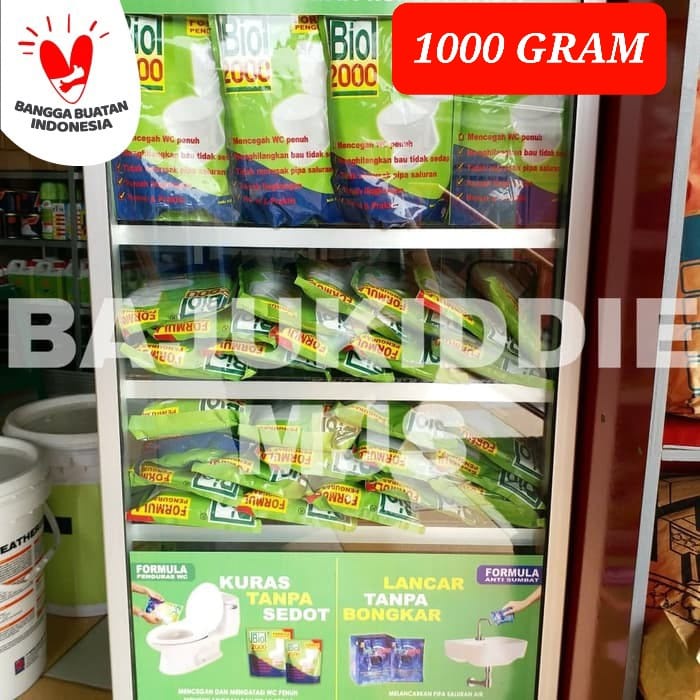 Bio 2000 penguras wc 1000 gram 1 kg / penguras septic tank / obat septic tank