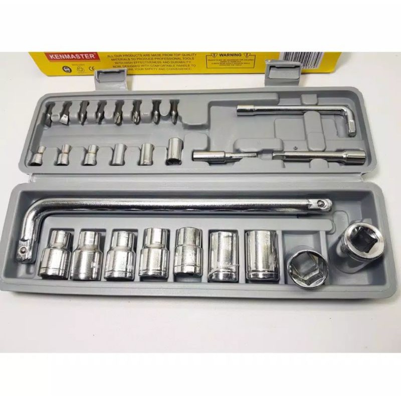 KENMASTER Kunci Shock ORIGINAL Shocket Shock Wrench Set 27pcs KENMASTER Toolkit ORIGINAL