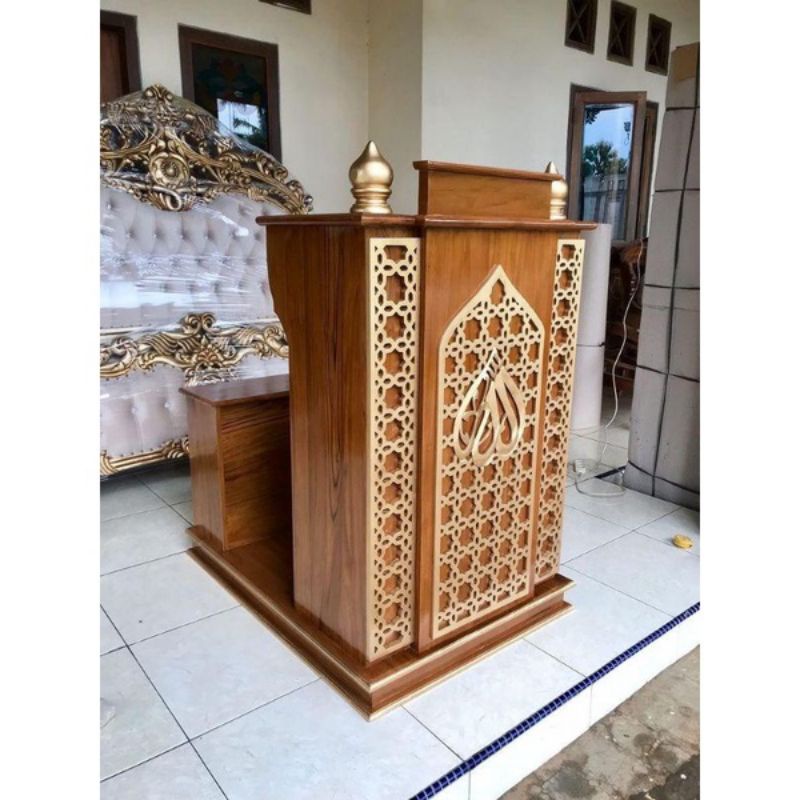 mimbar masjid minimalis jati/ mimbar podium/ podium ceramah