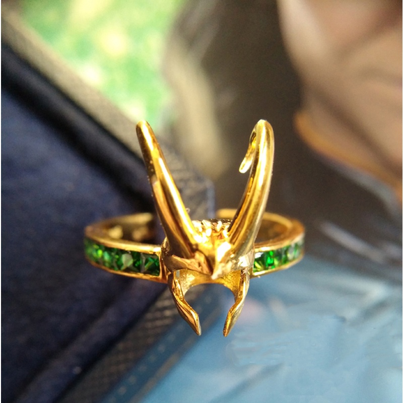 Cincin Model Terbuka Desain Helm Loki Gaya Kasual Untuk Pria