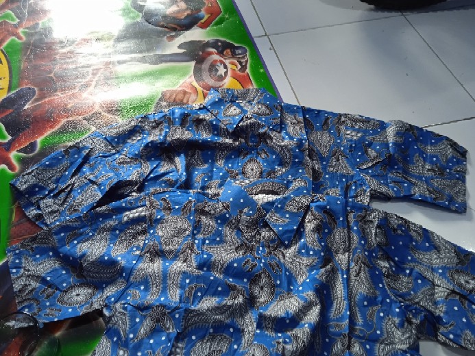 Kemeja Batik Pria Lengan Panjang Size M L Xl Xxl  Bswart Batik Hrb026 Kenongo Hem Panjang Padi