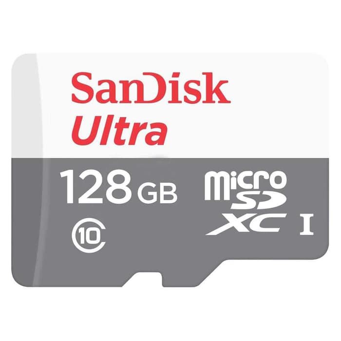 MicroSD SanDisk Ultra microSDHC Card UHS-I Class 10 128GB Putih