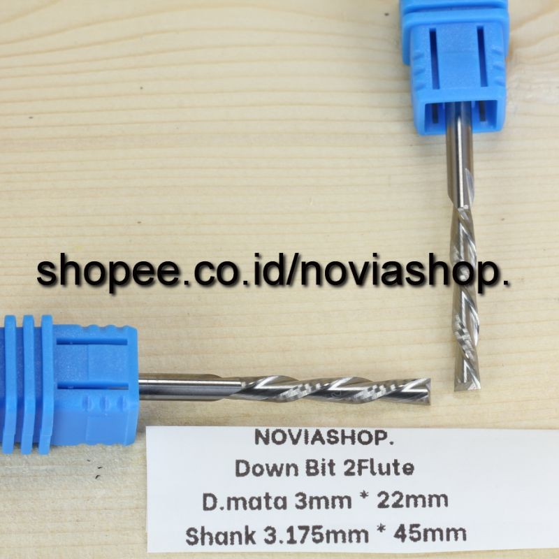 Mata router CNC 3mm Down router Bit 2Flute Left spiral