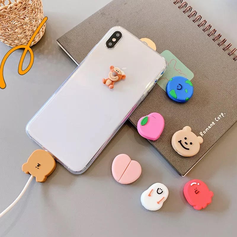 Cable Bite Karakter Pelindung Ujung Kabel Hp Character Cable Saver Lucu