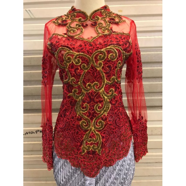 SALE Kebaya Atasan Pendek Full Payet. Warna Silver, Mint , Emas , Merah ( tanpa kain)