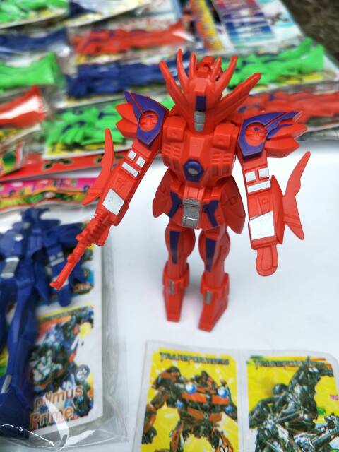 Robot Transformer/ Gundam Plastik 3pcs Bagus Murah