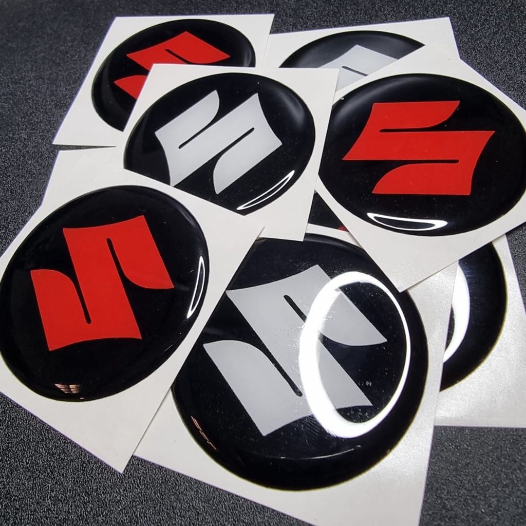 STIKER EMBLEM VELG MOBIL SUZUKI DIAMETER 65MM LENTUR