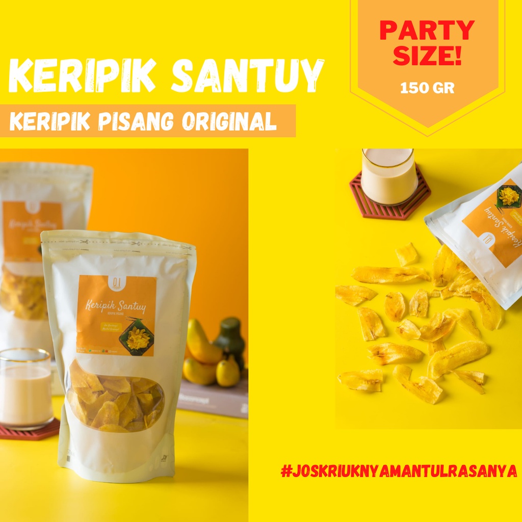 

Keripik pisang original pisang asin 150 gr / Keripik santuy Oichipsee