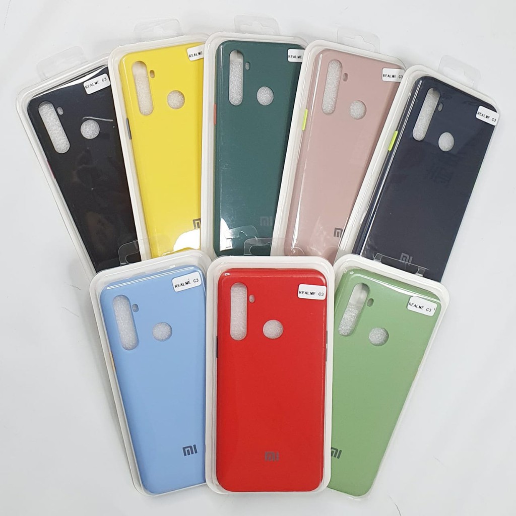 Realme C3 Macaron Tone Case / Silicone Macaron Colour Side button