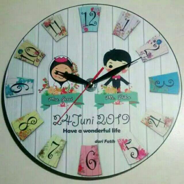 Jam Dinding Murah Kado Pernikahan Souvenir Dekorasi