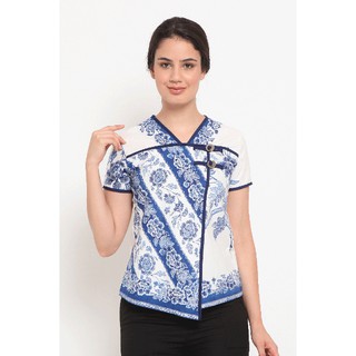 Tangga Encim T0429 Baju atasan kerja blouse batik wanita Tangga Encim T0429 Baju atasan kerja blouse batik wanita