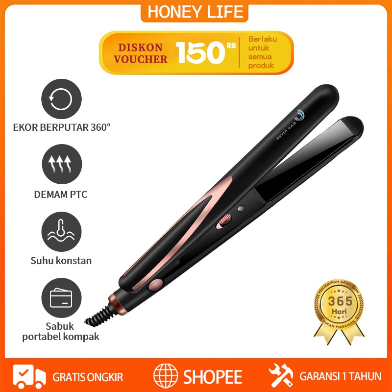 catokan rambut HRJFB08 perawatan rambut /alat catok rambut 2in1/30 detik cepat panas