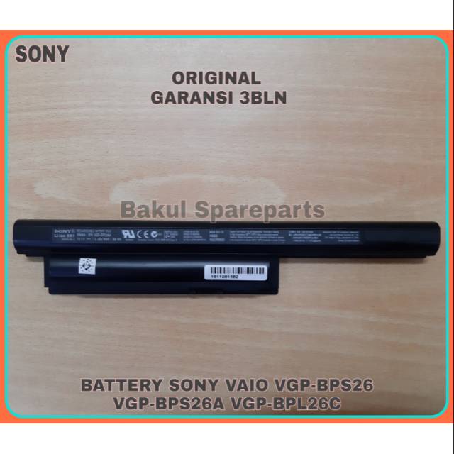 Baterai Batre Original Laptop SONY VAIO C CA CB EG EH EJ EL Series VGP-BPL26 VGP-BPS26 VGP-BPS26A